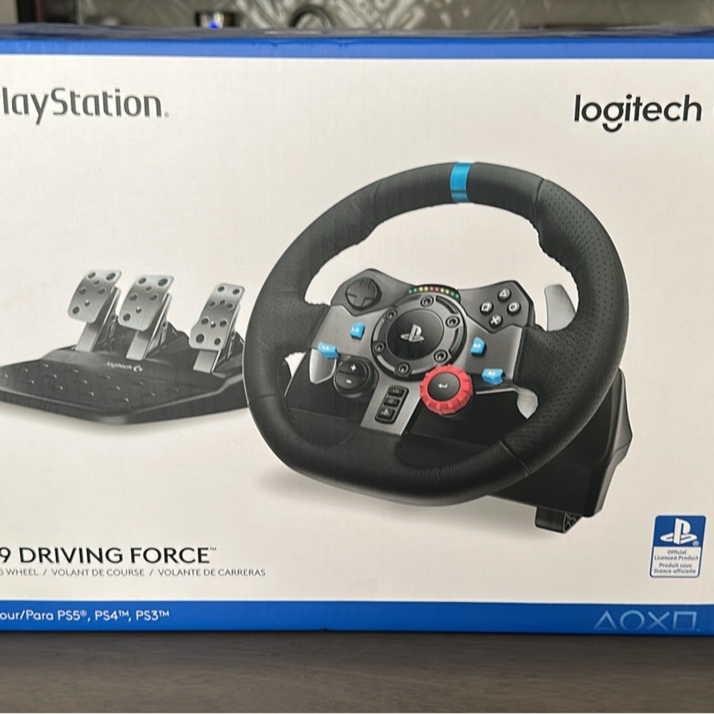 Logitech G29 Racing Wheel with Black and Blue Accents